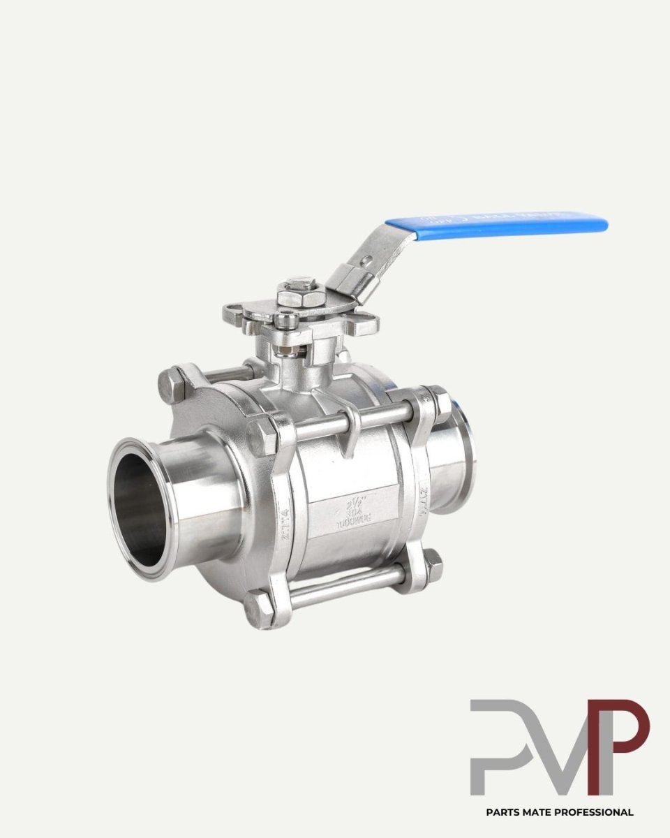 บอลล์วาล์ว3ชิ้นฟู้ดเกรดติดเฟอรูล (SANITARY BALL VALVE CLAMP)