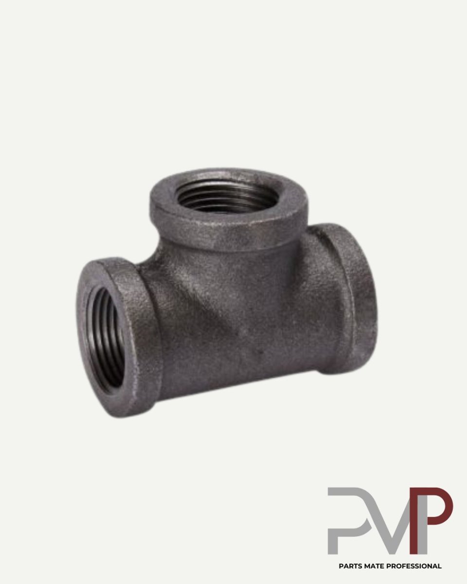 สามทางเกลียวสตีมดำ (Black Steel Threaded Tee)