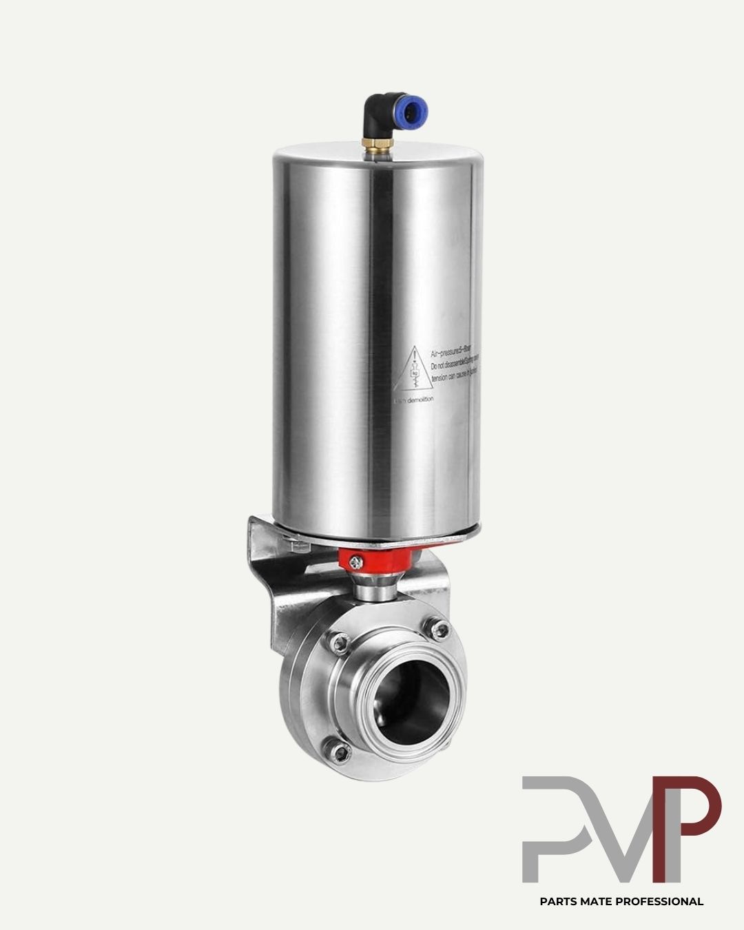 บัตเตอร์ฟลายวาล์วฟู้ดเกรดติดหัวขับลม